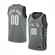 Maillot Brooklyn Nets Personnalise Statement Gris