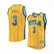 Maillot Charlotte Hornets Chris Paul NO 3 Mitchell & Ness 2010-11 Jaune