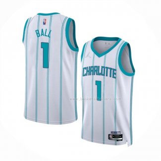 Maillot Charlotte Hornets LaMelo Ball NO 1 Association 2022-23 Blanc