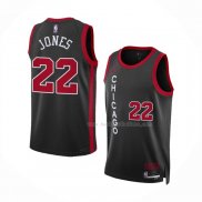 Maillot Chicago Bulls Carlik Jones NO 22 Ville 2023-24 Noir