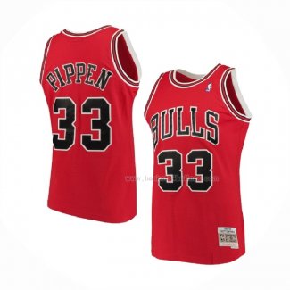 Maillot Chicago Bulls Scottie Pippen NO 33 Mitchell & Ness 1997-98 Rouge