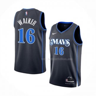 Maillot Dallas Mavericks Jordan Walker NO 16 Ville 2023-24 Bleu