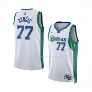 Maillot Dallas Mavericks Luka Doncic NO 77 Ville 2021-22 Blanc