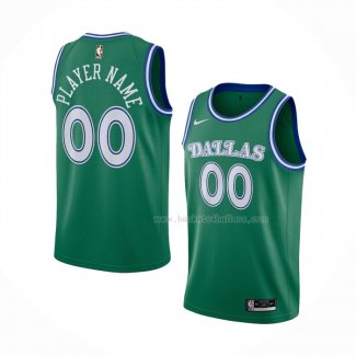 Maillot Dallas Mavericks Personnalise Hardwood Classics 2020-21 Vert