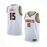 Maillot Denver Nuggets Nikola Jokic NO 15 Association 2018-19 Blanc