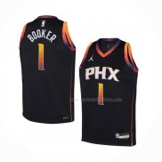 Maillot Enfant Phoenix Suns Devin Booker NO 1 Statement 2022-23 Noir