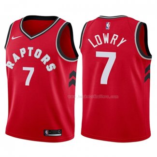 Maillot Enfant Toronto Raptors Kyle Lowry NO 7 Icon 2017-18 Rouge