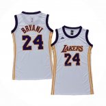 Maillot Femme Los Angeles Lakers Kobe Bryant NO 24 Blanc