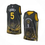 Maillot Golden State Warriors Kevon Looney NO 5 Ville 2022-23 Noir