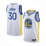 Maillot Golden State Warriors Stephen Curry NO 30 Association 2020-21 Blanc