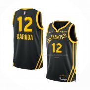 Maillot Golden State Warriors Usman Garuba NO 12 Ville 2023-24 Noir