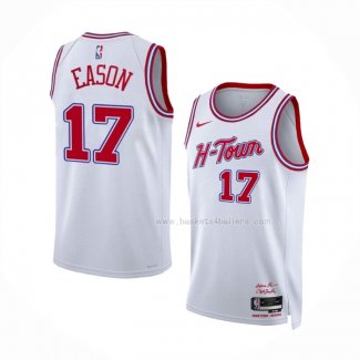 Maillot Houston Rockets Tari Eason NO 17 Ville 2023-24 Blanc