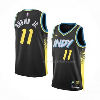 Maillot Indiana Pacers Bruce Brown JR. NO 11 Ville 2023-24 Noir