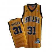 Maillot Indiana Pacers Reggie Miller NO 31 Retro Jaune