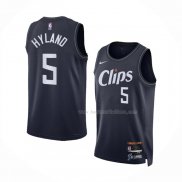 Maillot Los Angeles Clippers Bones Hyland NO 5 Ville 2023-24 Bleu