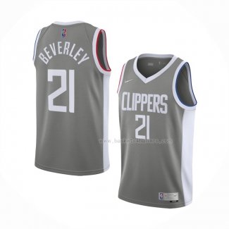 Maillot Los Angeles Clippers Patrick Beverley NO 21 Earned 2020-21 Gris