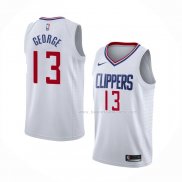 Maillot Los Angeles Clippers Paul George NO 13 Association 2017-18 Blanc