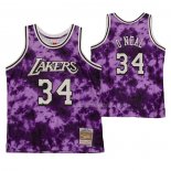 Maillot Los Angeles Laker Shaquille O'neal NO 34 Galaxy Volet