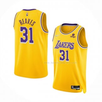 Maillot Los Angeles Lakers Austin Reaves NO 31 75th Anniversary 2021-22 Jaune