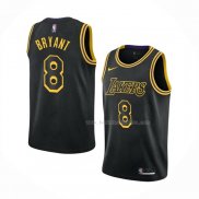 Maillot Los Angeles Lakers Kobe Bryant NO 8 Ville 2017-18 Noir