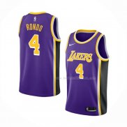 Maillot Los Angeles Lakers Rajon Rondo NO 4 Statement 2021-22 Volet