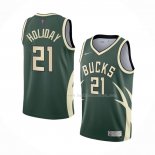 Maillot Milwaukee Bucks Jrue Holiday NO 21 Earned 2020-21 Vert