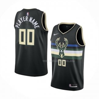 Maillot Milwaukee Bucks Personnalise Statement 2019-20 Noir