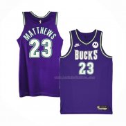 Maillot Milwaukee Bucks Wesley Matthews NO 23 Classic 2022-23 Volet