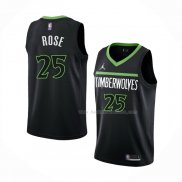 Maillot Minnesota Timberwolves Derrick Rose NO 25 Statement 2022-23 Noir