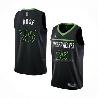 Maillot Minnesota Timberwolves Derrick Rose NO 25 Statement 2022-23 Noir