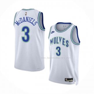 Maillot Minnesota Timberwolves Jaden Mcdaniels NO 3 Classic 2023-24 Blanc