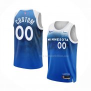 Maillot Minnesota Timberwolves Personnalise Ville 2023-24 Bleu