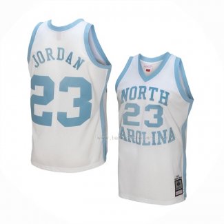 Maillot NCAA North Carolina Tar Heels Michael Jordan NO 23 Mitchell & Ness 1983-84 Blanc