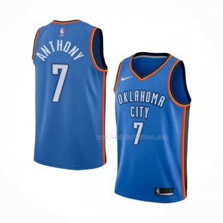 Maillot Oklahoma City Thunder Carmelo Anthony NO 7 Icon Bleu