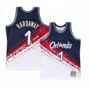 Maillot Orlando Magic Anfernee Hardaway NO 1 Independence Day Mitchell & Ness Blanc