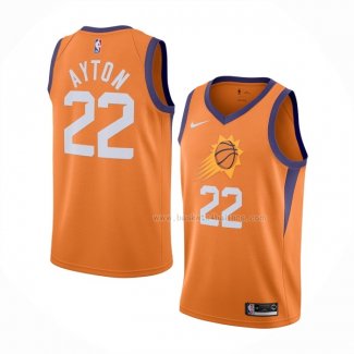 Maillot Phoenix Suns Deandre Ayton NO 22 Statement Orange