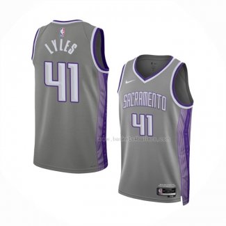 Maillot Sacramento Kings Trey Lyles NO 41 Ville 2022-23 Gris