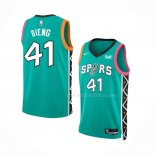 Maillot San Antonio Spurs Gorgui Dieng NO 41 Ville 2022-23 Vert