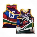 Maillot Toronto Raptors Vince Carter NO 15 Rainbow Classic Noir