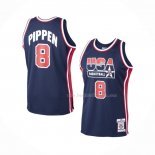 Maillot USA 1992 Scottie Pippen NO 8 Bleu