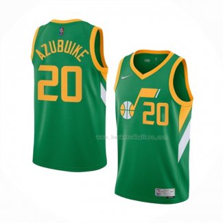 Maillot Utah Jazz Udoka Azubuike NO 20 Earned 2020-21 Vert