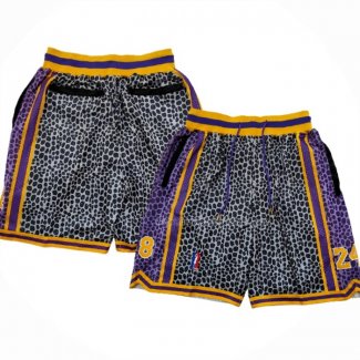 Short Los Angeles Lakers Kobe Bryant Noir Volet