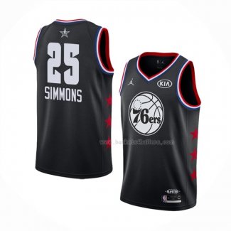 Maillot All Star 2019 Philadelphia 76ers Ben Simmons NO 25 Noir