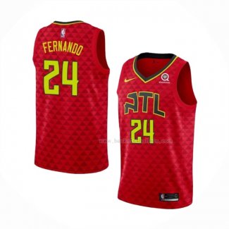 Maillot Atlanta Hawks Bruno Fernando NO 24 Statement Rouge