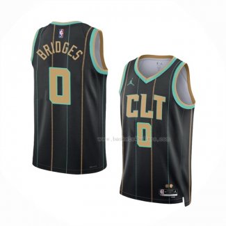 Maillot Charlotte Hornets Miles Bridges NO 0 Ville 2022-23 Noir