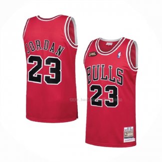 Maillot Chicago Bulls Michael Jordan NO 23 1997-98 NBA Finals Mitchell & Ness Rouge