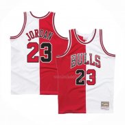 Maillot Chicago Bulls Michael Jordan NO 23 Split Blanc Rouge