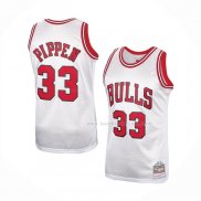 Maillot Chicago Bulls Scottie Pippen NO 33 Mitchell & Ness 1997-98 Blanc2