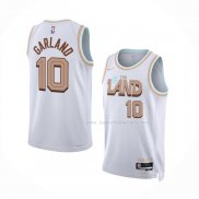 Maillot Cleveland Cavaliers Darius Garland NO 10 Ville 2022-23 Blanc