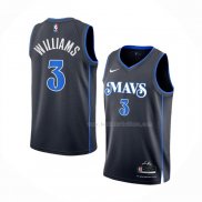 Maillot Dallas Mavericks Grant Williams NO 3 Ville 2023-24 Bleu